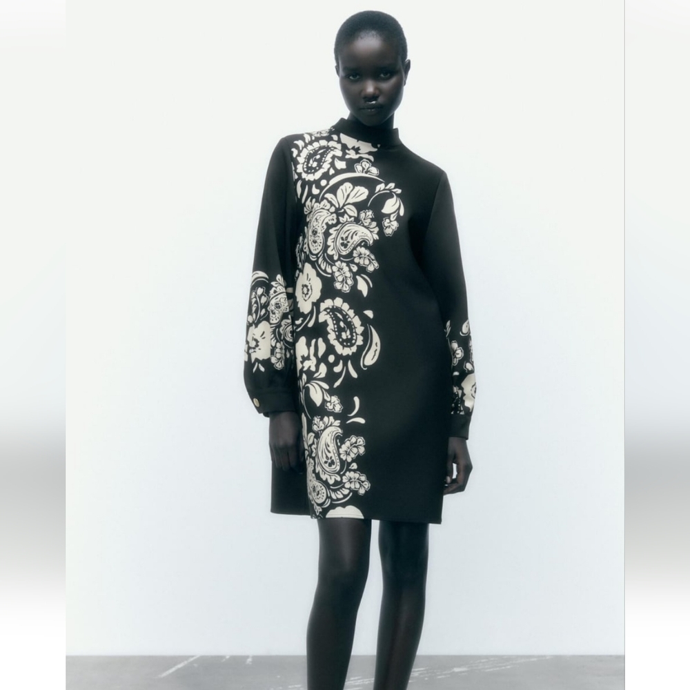 Zara short floral print dress